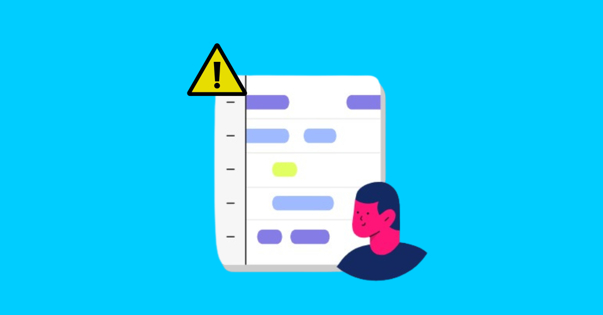 Ilustração de alerta sobre lista de tarefas