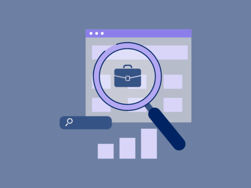 Ícone de busca por empregos em um site